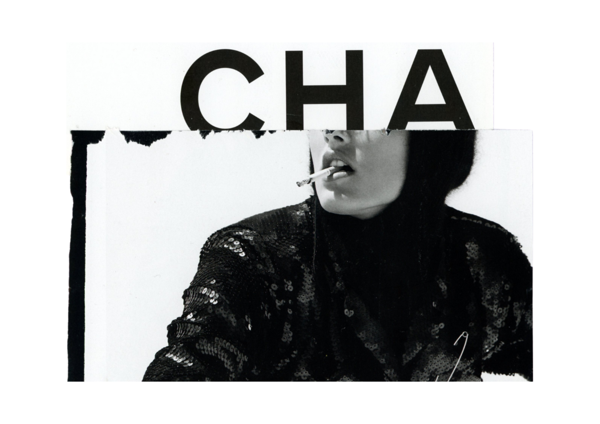 'CHANEL No.2' editioned collage print