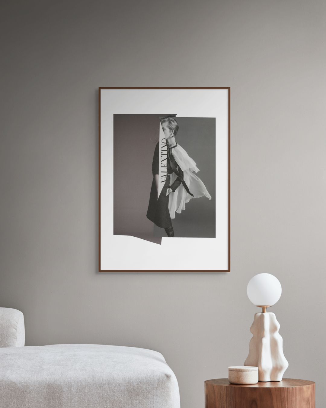 'VALENTINO' editioned collage print