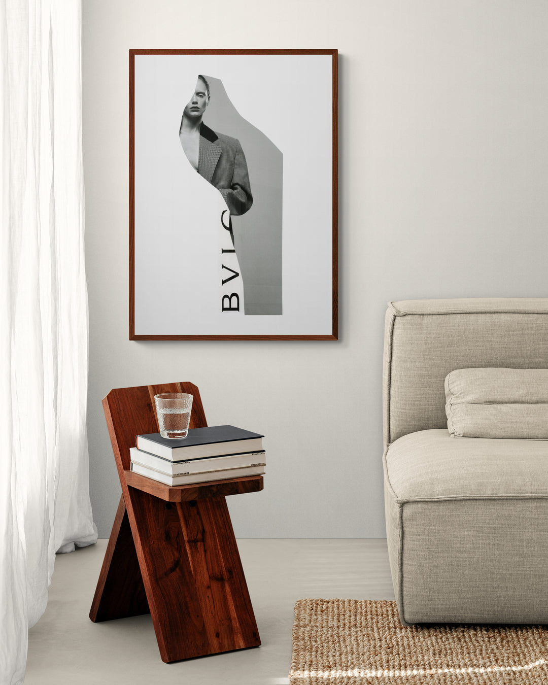 'BVLGARI' editioned collage print