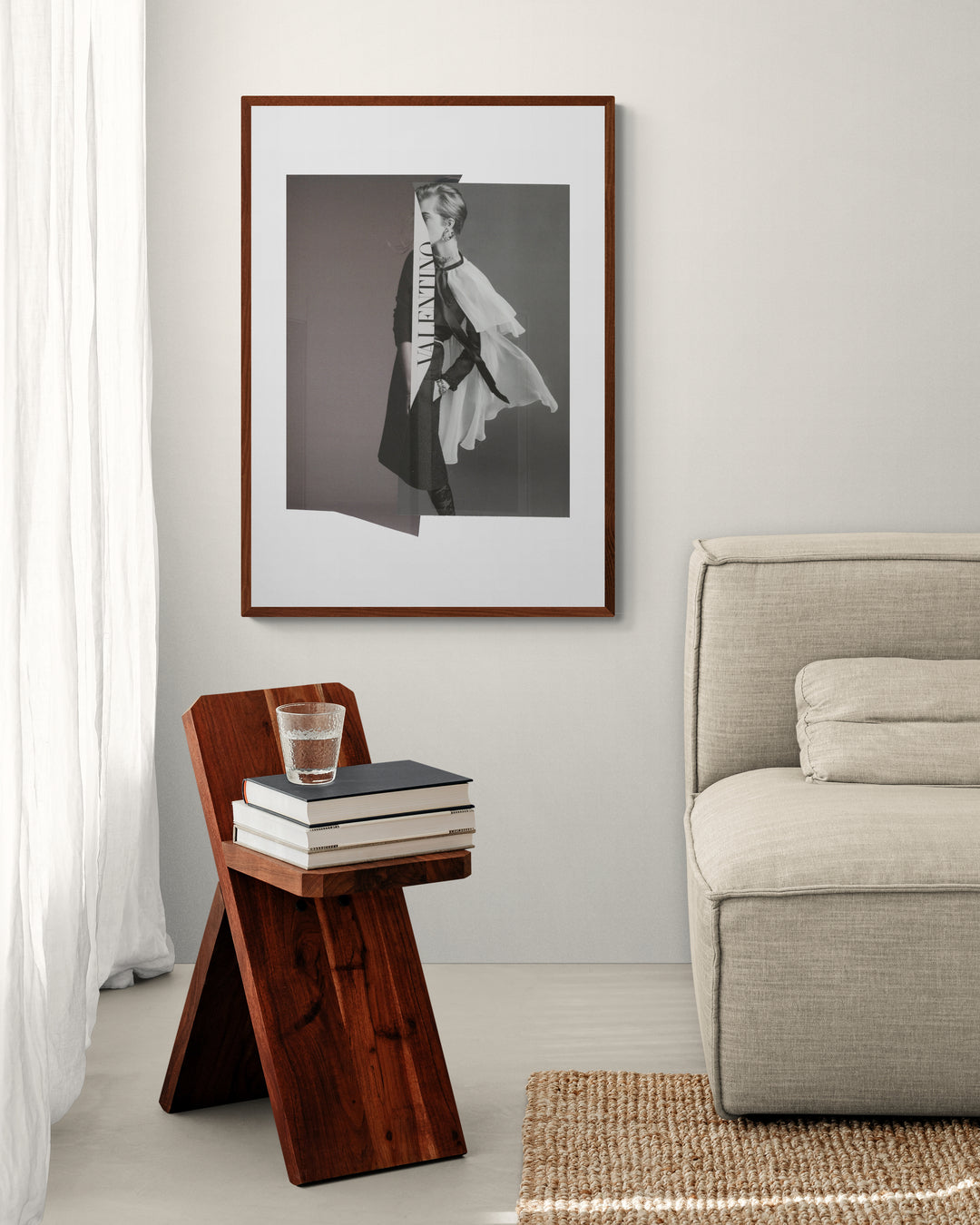 'VALENTINO' editioned collage print