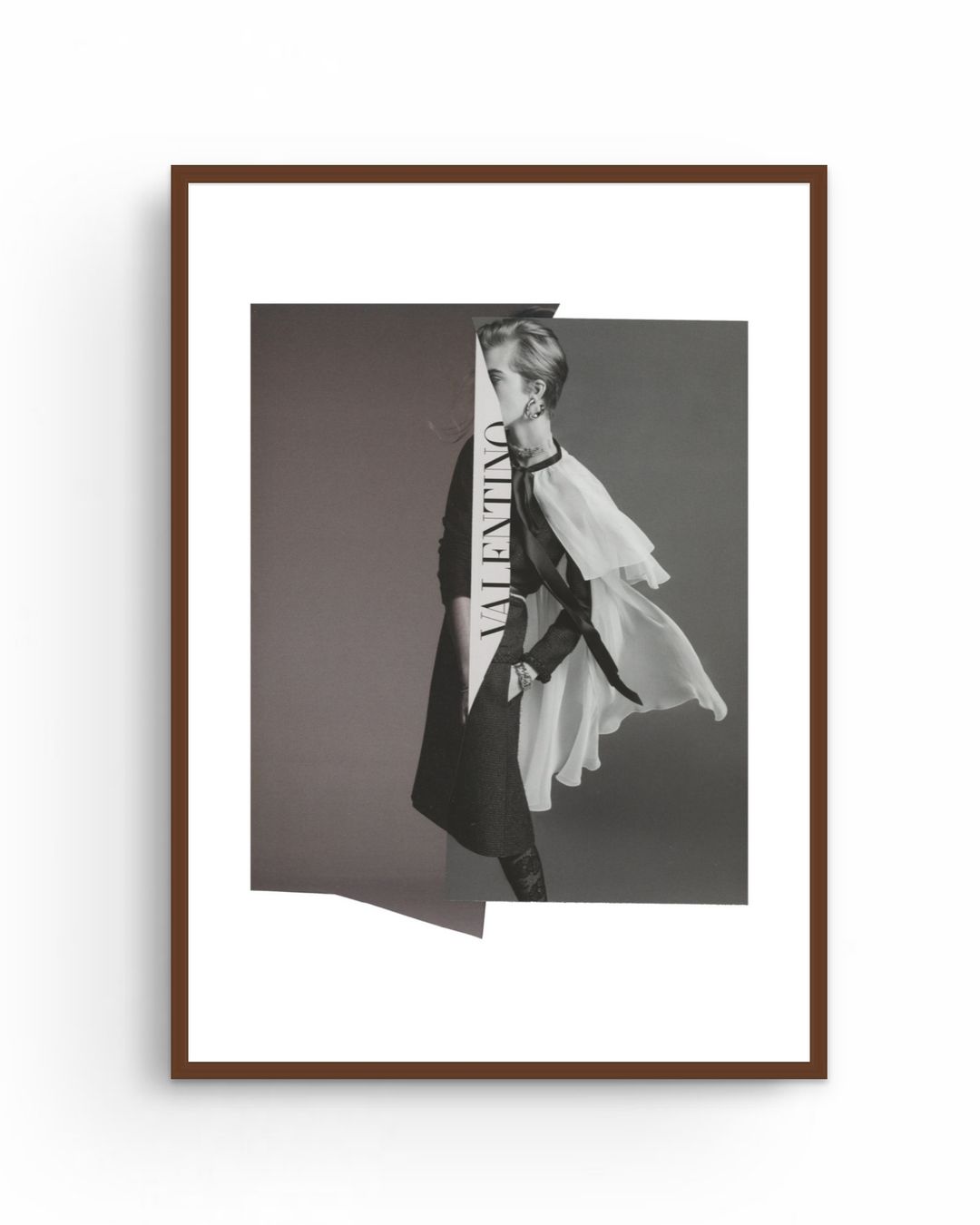 'VALENTINO' editioned collage print
