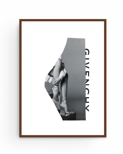 'GIVENCHY' editioned collage print